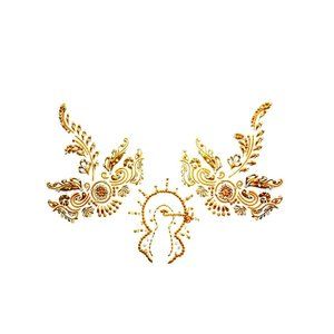 Burlesque Nipple showgirl Gold Rave Intimate Pasties Crystal Sexy pasty Stick on